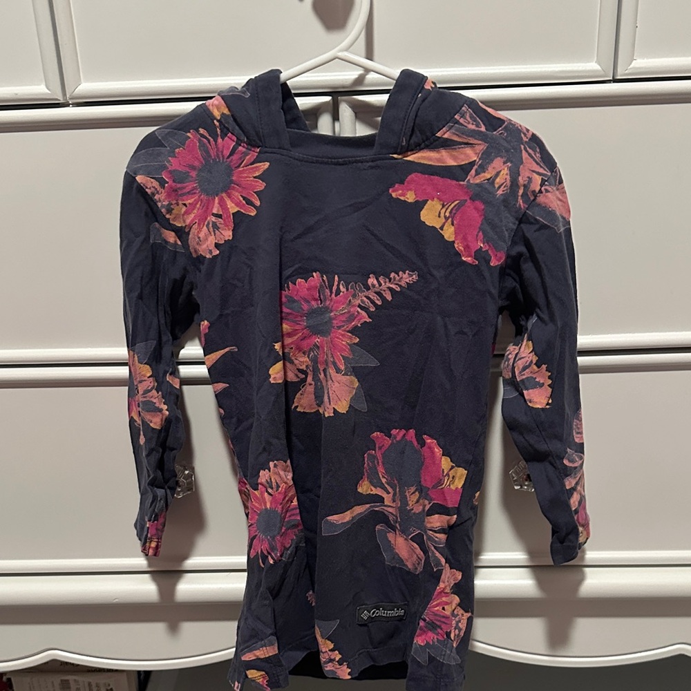 Columbia Kids' Dark Blue Floral Hoodie